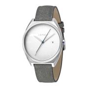 Sølv Quartz Analog Herre Modeur