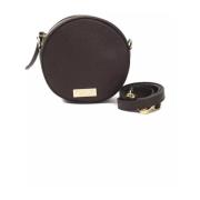 Læder Oval Crossbody Taske