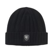 Uld Ribstrikket Beanie Hat