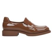 Kvinders Brune Patentlæder Loafers ER00113573