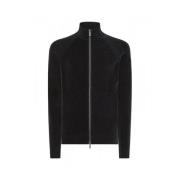 Højhalset Velvet Full Zip Sweater