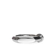 Sølv Asymmetrisk Ribbet Ring