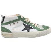 Hvid Grøn Mid Star Ruskind Sneakers