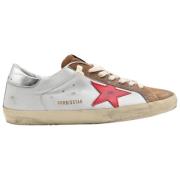 Superstar White Brown Red Silver Sneakers