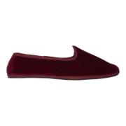 Burgundy Velvet Furlane Sko