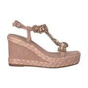 Vævet Kilehæl Sandal