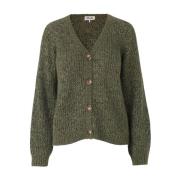 Oliven Uld Cardigan