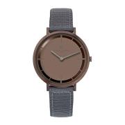 Sporty Gunmetal Analog Watch with Textile Strap