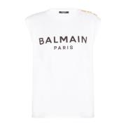 Bomulds T-shirt med logo print