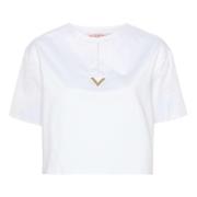 Guld VLogo Cropped T-Shirt