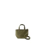 Khaki Bomuld Mini Shopper Taske