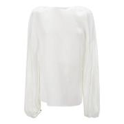 Puff Sleeve Boat Neck Top