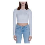 Henley Dame T-shirt Bomuld Blanding