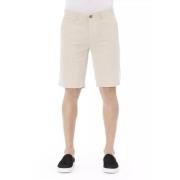 Beige Bermuda Shorts i bomuld