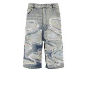 Lyseblå Bermuda Shorts med Nitter