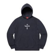 Begrænset udgave Cross Box Logo Hættetrøje Navy