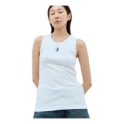 Logo Broderet Ribbet Tank Top