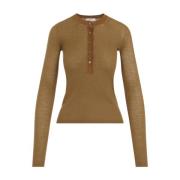 Brun Uld Pullover Sweater