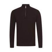 Half Zip Uld-Kashmir Trøje Brun