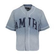 Indigo Sunfaded Baseball Skjorte