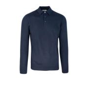 Blå Polo Regular Fit 100% Uld