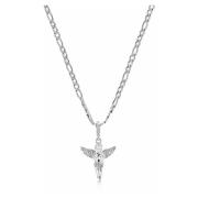 Womens Silver Angel Necklace