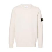 Hvid Crew-neck Lambswool Sweater