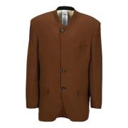 Brun Enkelt Bryst Blazer AW20