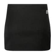 Sort 4G-Plaque Miniskirt