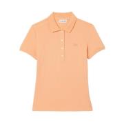 Orange Polo med Broderet Krokodille