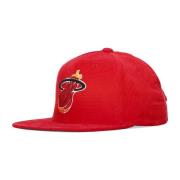 Miami Heat Velvet Flat Brim Cap