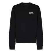 Sort Crewneck Sweatshirt med Hvid Skrift