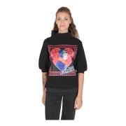 Sort Bomuldsblandet Sweatshirt