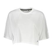 Elegant Logo Tee Wide Neckline