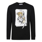 Sød Bjørn Print Sweatshirt