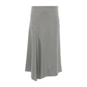 Ash Grey A-Line Flared Skirt