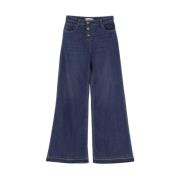 Blå Denim Wide Leg Jeans