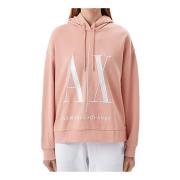 Pink Hoodie Sweatshirt med Brand Logo