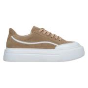 Kvinders Brune Lavtop Sneakers lavet af Ægte Italiensk Velour ER00115644