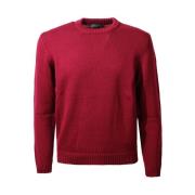 Rød Uld Crew-Neck Sweater