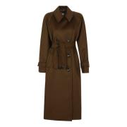 Brun Uld Trench Coat Capes AW24