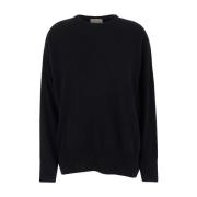 Sort Crewneck Uld Cashmere Sweater