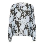 Grafisk Sky Feminin Bluse Top