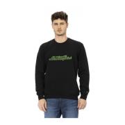 Crewneck Sweatshirt Front Print Logo Sleeve