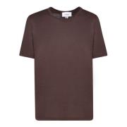 Brun Linned T-Shirt Casual Stil