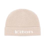 Chunky Ribbed Knit Logo Hat