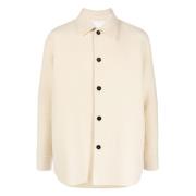 Perle Uld Overshirt Klassisk Pasform Italien