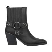 Studded square toe ankle boot