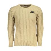 Twisted Crew Neck Sweater med Lomme