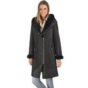 Sort Shearling Jakke